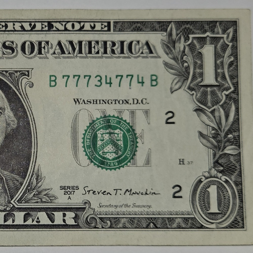5 Of-A-Kind + Trinary 2017A One Dollar Bill B77734774B New York District (B336)